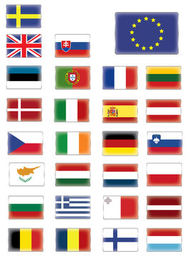 European flags button
