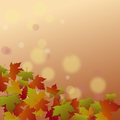 Herbstlicher Hintergrund mit Ahornlaub