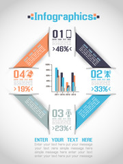 INFOGRAPHICS MODERN ORIGAMI BUSINESS STEB STYLE OPTIONS BANNER