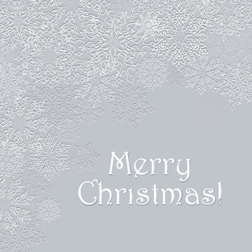 Snowflakes frame. Christmas greeting card. Vector.