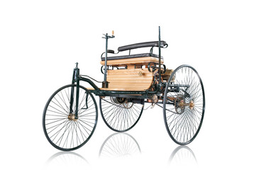 Plakat Vintage Carl Benz pierwszy samochód w auto świata
