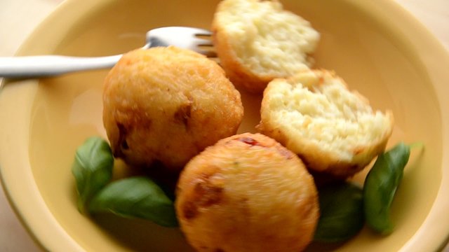 Crocchette di riso 밥 고로케 Croquetas de arroz