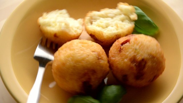Crocchette di riso 밥 고로케 Croquetas de arroz