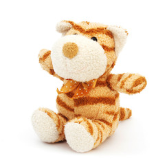 tiger doll on white background