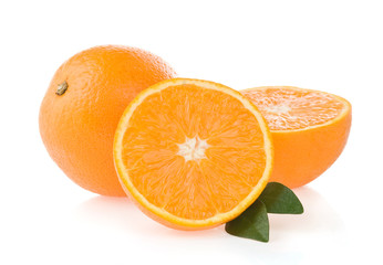 orange fruit and leaf