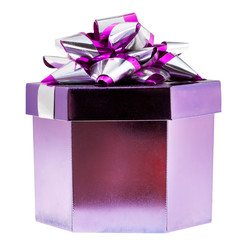 shining purple gift box