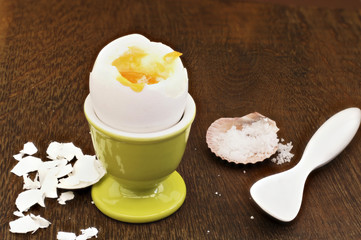 geöffnetes Frühstücksei