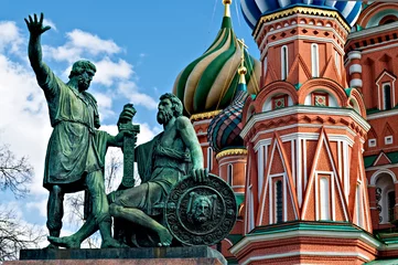 Foto auf Acrylglas Moskau Statue of Kuzma Minin and Dmitry Pozharsky