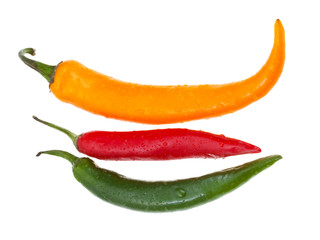 pods of different hot peppers