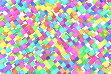 カラフルなブロックの素材