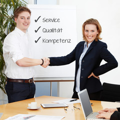 Successful partners make a transaction