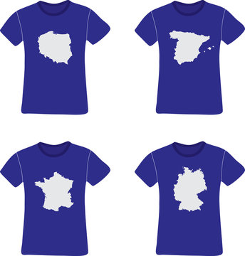 Fototapeta Set of t-shirts
