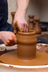 Fototapeta na wymiar Pottery making