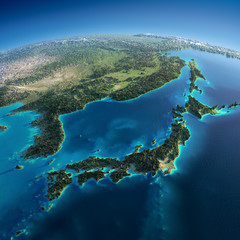 Detailed Earth. Japan and Korea - 51840578