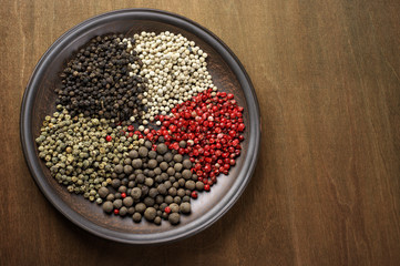 Various spices in plate