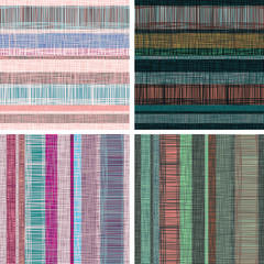 Seamless striped decor. Light and dark versions