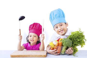 Chef kids ready to cook