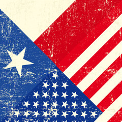 Texas and USA grunge Flag.