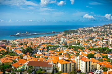 Beautiful view of Funchal, Madeira Island, Portugal