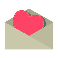 heart into the envelope