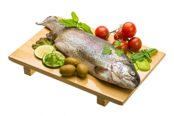 Fresh raw rainbow trout