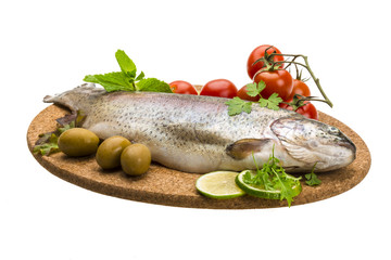 Fresh raw rainbow trout
