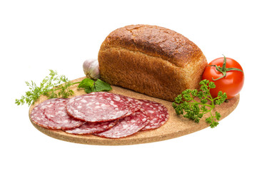 Fresh ripe salami