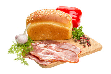 Bacon with vegetables