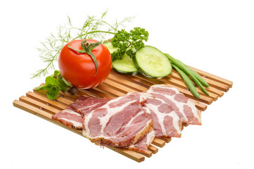 Bacon with vegetables