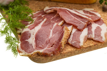 Bacon with vegetables