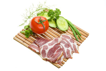 Bacon with vegetables