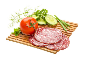 Fresh ripe salami
