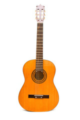 Naklejka premium Classic acoustic guitar isolated on white