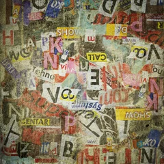 Wall murals Newspapers .Grunge textured background