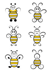 Symbole von Honig-Bienen