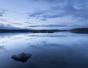 Lake in twilight, Sweden