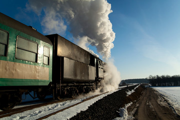 Old retro steam train