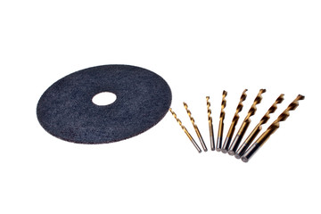 Abrasive disc and drill for  metal