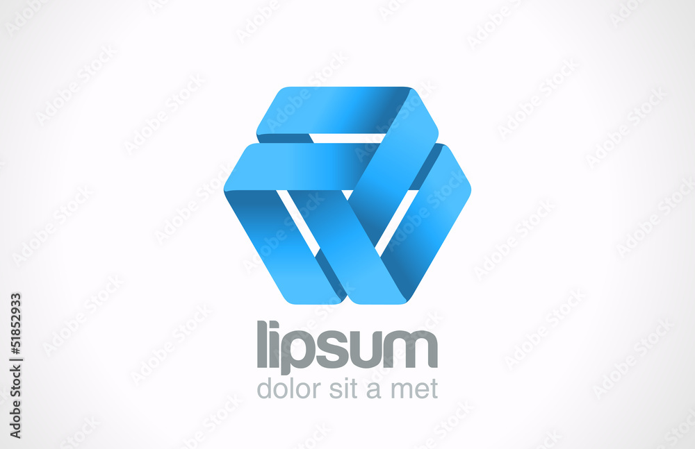 Aufkleber logo infinity loop. technology business abstract icon.