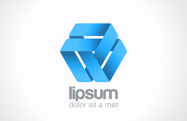 Logo infinity loop. Technology business abstract icon.