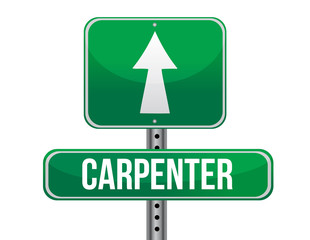 carpenter road sign illustration design
