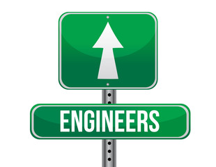 engineers road sign illustration design