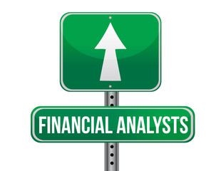 financial analyst road sign illustration design