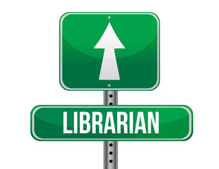 librarian road sign illustration design