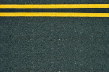 Double Yellow Lines on road.