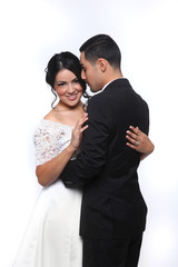 Happy Wedding Couple in Love