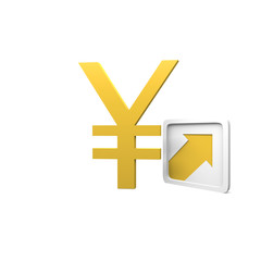 Obraz premium yen, arrow, finance, money, profit, golld,