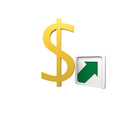 dollar, arrow