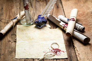 Message in bottle with a sealed message