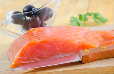raw salmon